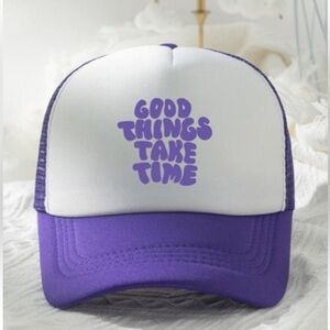 Good Things Take Time Cap Unisex purple